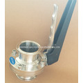 Stainless Steel Clamped Sanitary Butterfly Valve Customized