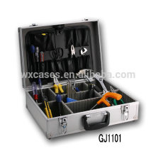 strong&portable Aluminum Tool Case With Fold-down tool pallet&Adjustable Compartments Inside