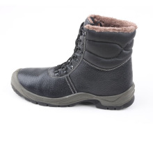 Couro inverno botas de segurança com peles forro (SN1558)