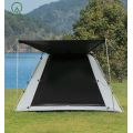 3-4 personas carpa de campamento de pegamento negro 4 ventanas