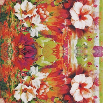Blume gedruckt Polyester Kleidungsstück Stoff (PPF-074)