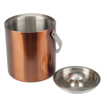 Kit de barware para cubeta de hielo de acero inoxidable y cobre