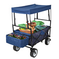 Série de chariots de jardin Wagon pliable pliable avec auvent