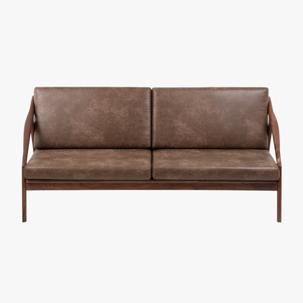 Leather Wooden Sofa