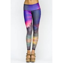 Performance Active Capri Legging dans Galaxy Printing Crp-007