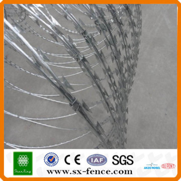 ISO9001 Hot dipped galvanized razor barbed wire