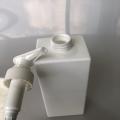 420ml white HDPE square bottle with lotion pump