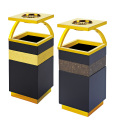 Edelstahl Abfallbehälter für Lobby mit Aschenbecher (YW0072)