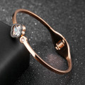 New Fashion Cubic Zirconia Rose Gold Bangle Bracelet