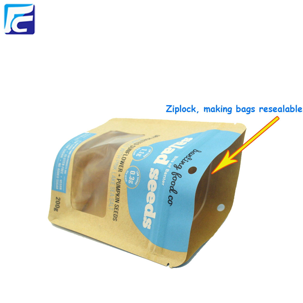 Resealable Kraft Paper Bags