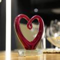 5 &#39;&#39; Tall Art Glass Heart Skulptur Herzstück