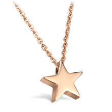 Stainless Steel Star Shape Cubic Zirconia Pendant