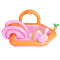 Пользовательская тема кролика слайд надувное бассейн для детского бассейна