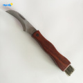 Perfectly  lightweight wooden handle mushroom knife