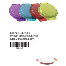 Colorful round cake pan with silicone handle