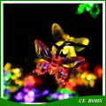 Colorful Butterfly LED Solar String Light 20LED / 30LED pour Christmas Tree Festival Décoration de fête