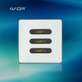 4 Gangs Lighting Switch Touch Panel Material de liga de alumínio (ID-ST1000L4)