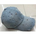 Washed Denim baseball cap with new five star diamond top quality handmade design cap wholesale OEM design baseball hat