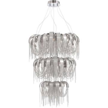 Elegance Nickel Project Chain Chandelier Pendant Lamp for Hotel Lobby