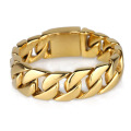 Stainless Steel Chunky Gold Chain Link Bracelet