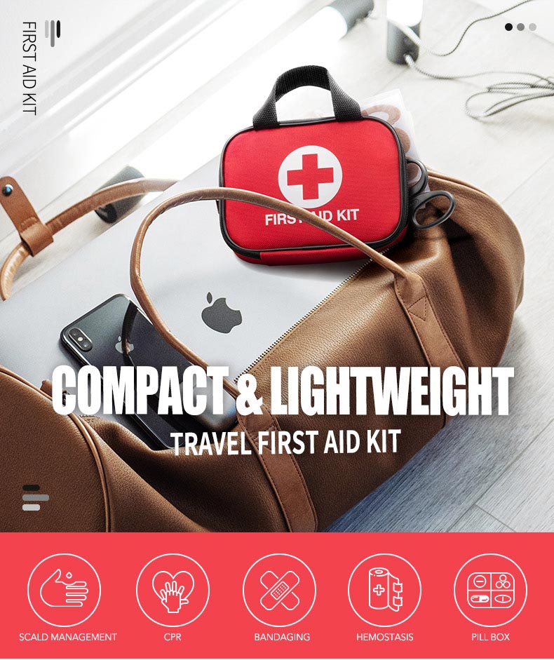 China Custom Logo Uk Business Travel First Aid Kit Multifunctional Medical First Aid Bags