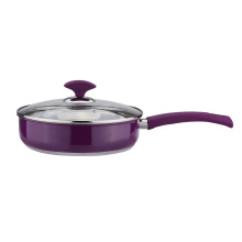 Purple color cookware set pot and saucepan set