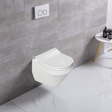 Toilette suspendue murale en or