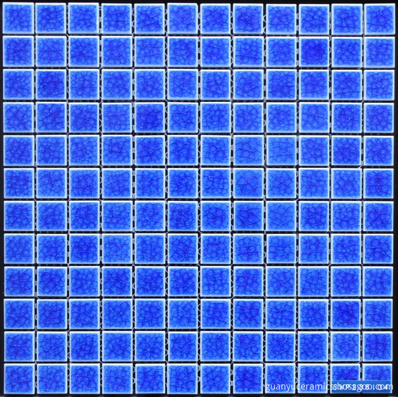 23x23mm Chip Blue Porcelain Pool Paving Mosaic