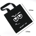 Custom big eyes face pattern canvas shopping bags