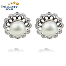 AAA 9mm Button Freshwater High Quality Fancy Pearl Earring