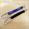 silkscreen printing short keychain with climbing buckle