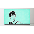 Peinture à l&#39;huile de Mordern Pop Art Audrey Hepburn (PO-004)