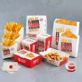 Caixa de embalagem de papel de fast food de grau de alimentação personalizado
