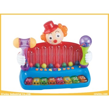 Jouet musical électronique de jouets de bébé clown avec des jouets multifonctionnels de jeu