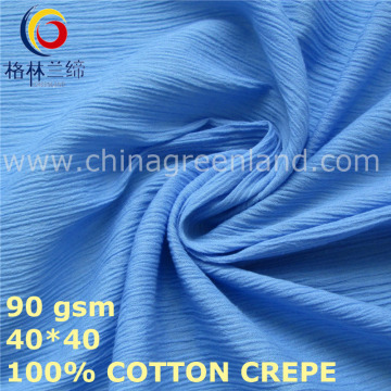 100% Cotton Crepe Fabric for Clothes Textile (GLLML426)