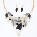 American fashion metal bohemia simple painting leaves jewelry sets