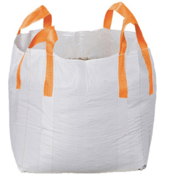 White bulk bag with orange belt