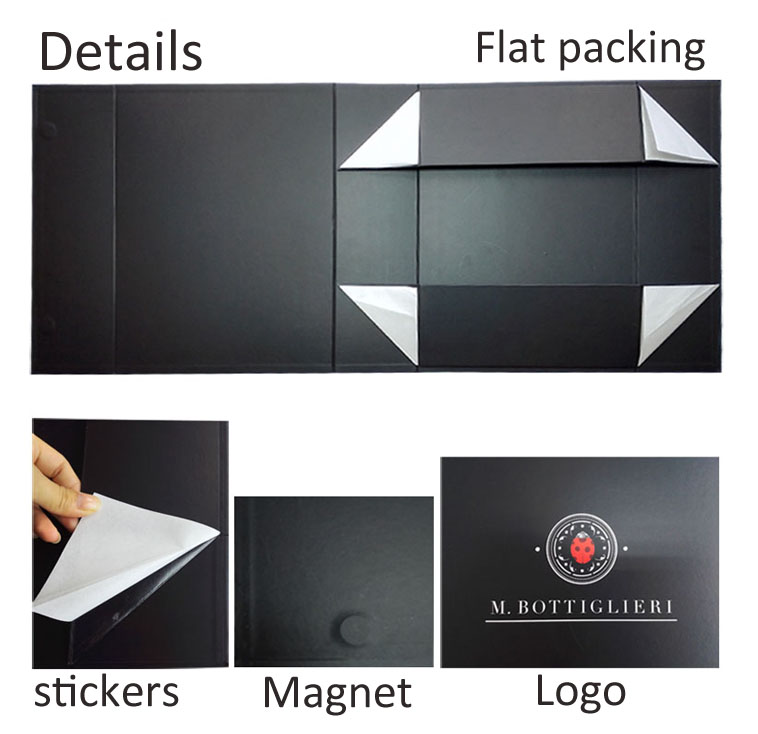 Luxury Custom Folding Black Gift Box