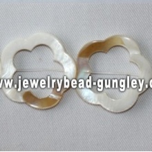 5 petal flower shape freshwater shell beads