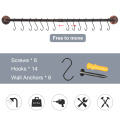 Tie des ustensiles de cuisine avec 14 s-hooks détachables