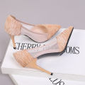 Pointed Toe Satin Slender Heel Pumps