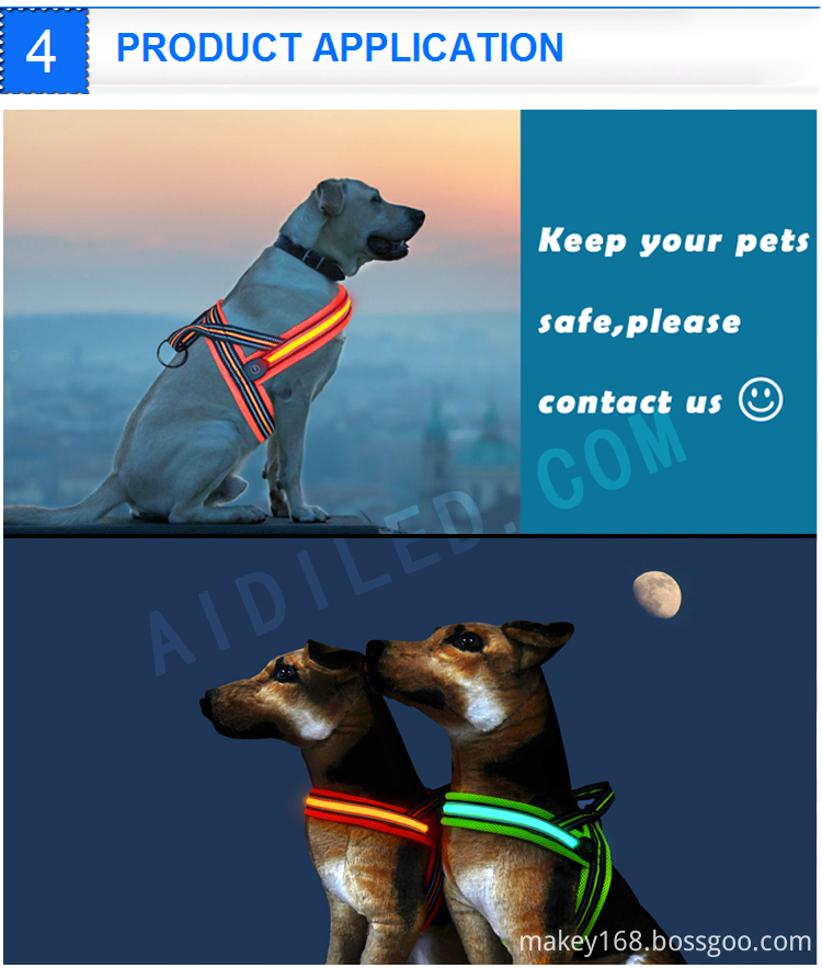 Nylon Light Up Dog Harness