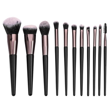 2021 New 11pcs Professional Classic Black Makeup Brush Set Private Logo