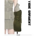 Waterproof 100% Nylon Green Aviator Corset For Women