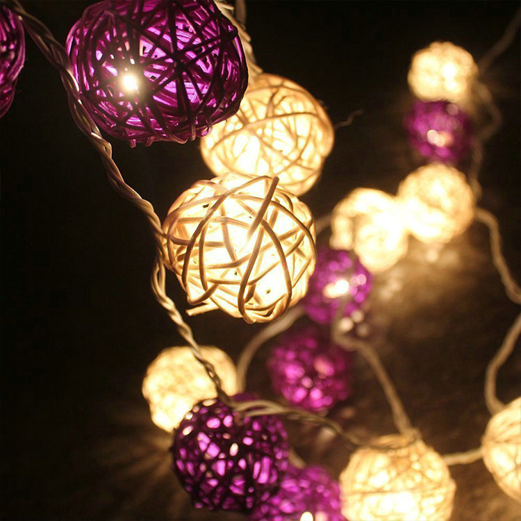 rattan light string