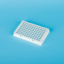 Plaque de PCR de 0,1 ml 96, jupe complète, blanc