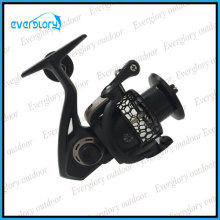 Matt Negro Reel con Matt Gunsmoke Decoración Spinning Reel Fishing Tackle