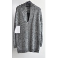 Winter V-Neck Knitted Long Cardigan with Zipper for Men