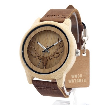 Nouvelle montre de mode en bois de mouvement de protection de l&#39;environnement du Japon Bg429