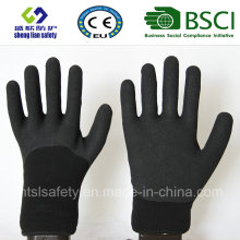 Nitrilo, guantes de trabajo de seguridad de acabado de arena (SL-NS115)